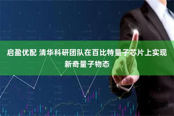 启盈优配 清华科研团队在百比特量子芯片上实现新奇量子物态